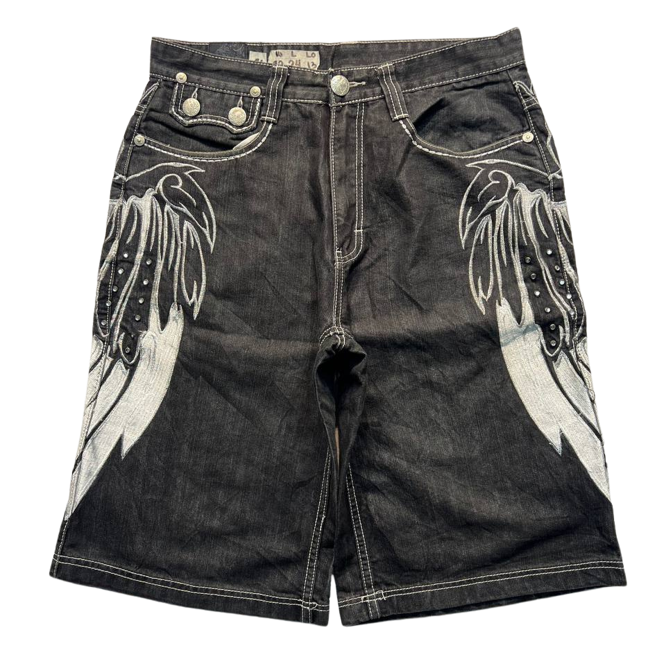 Imperious Black Denim Jorts 46