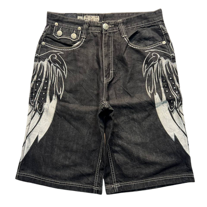 Imperious Black Denim Jorts 46
