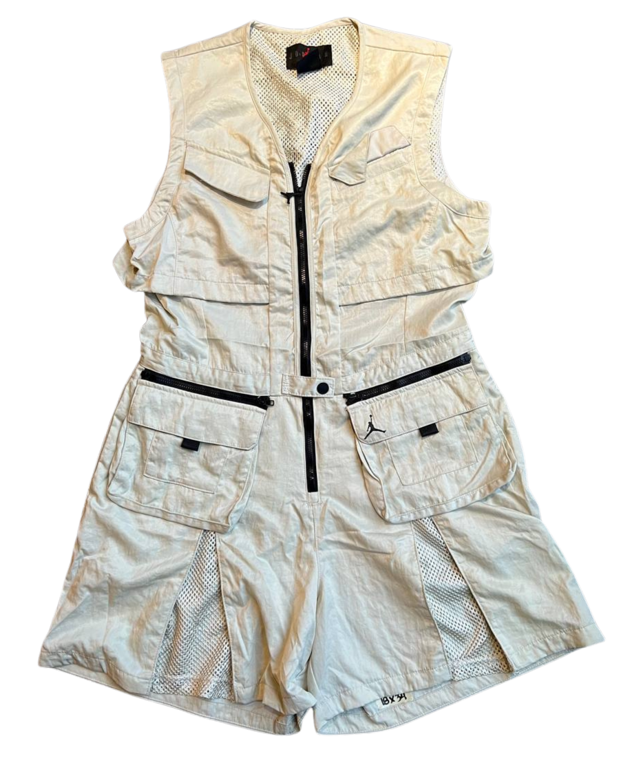 Nike Jordan Grey Flightsuit Heatwave Romper Nike Jordan