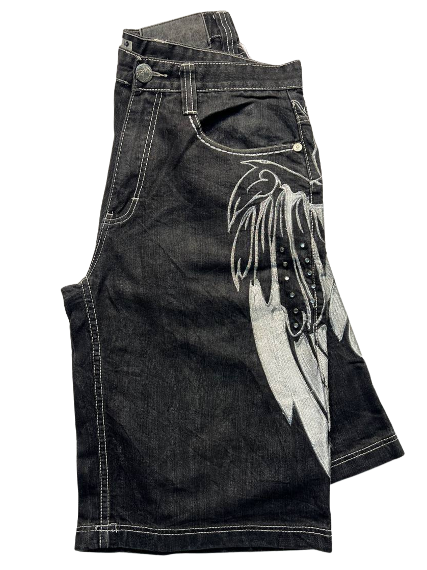 Imperious Black Denim Jorts 46