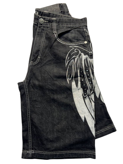 Imperious Black Denim Jorts 46