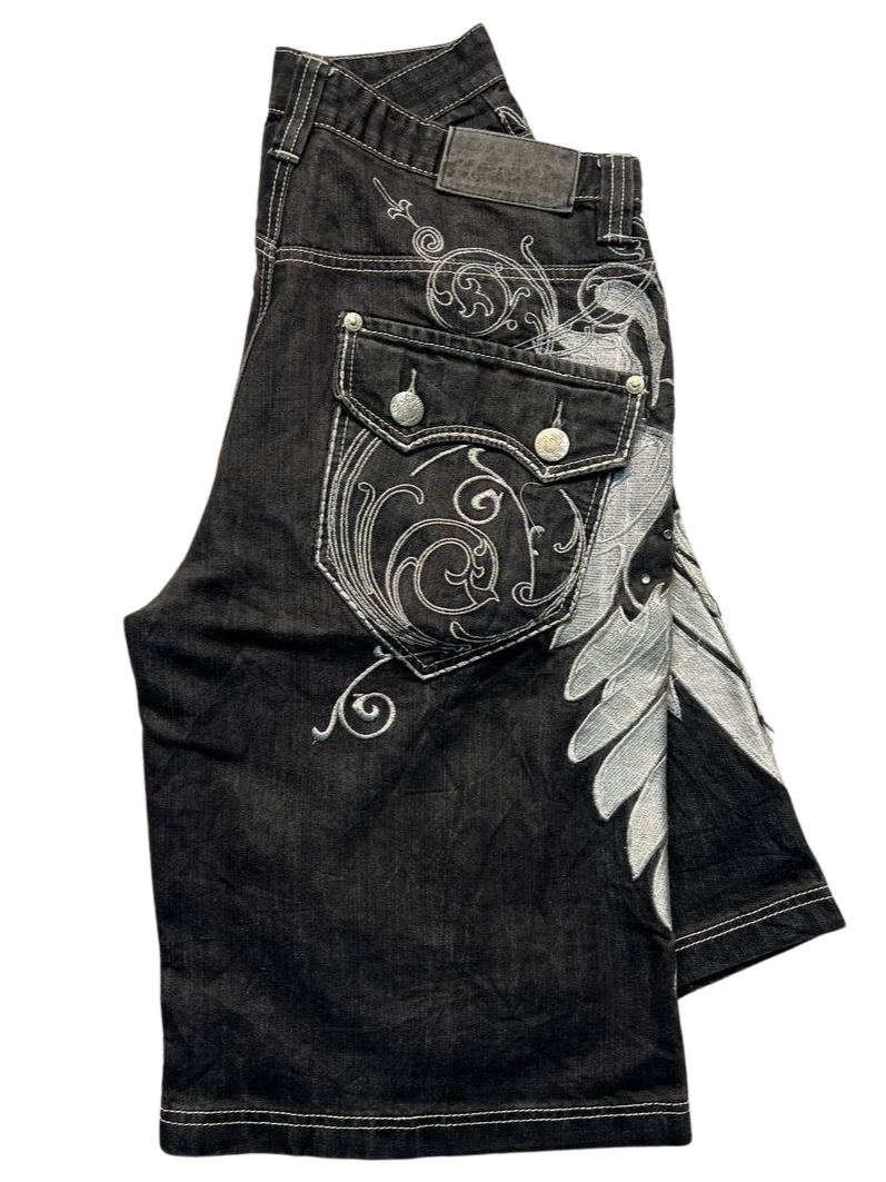 Imperious Black Denim Jorts 46