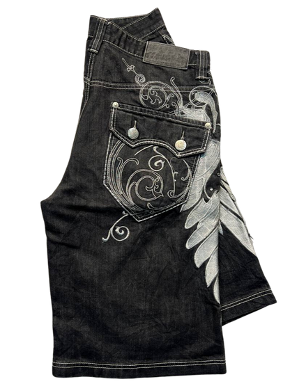 Imperious Black Denim Jorts 46