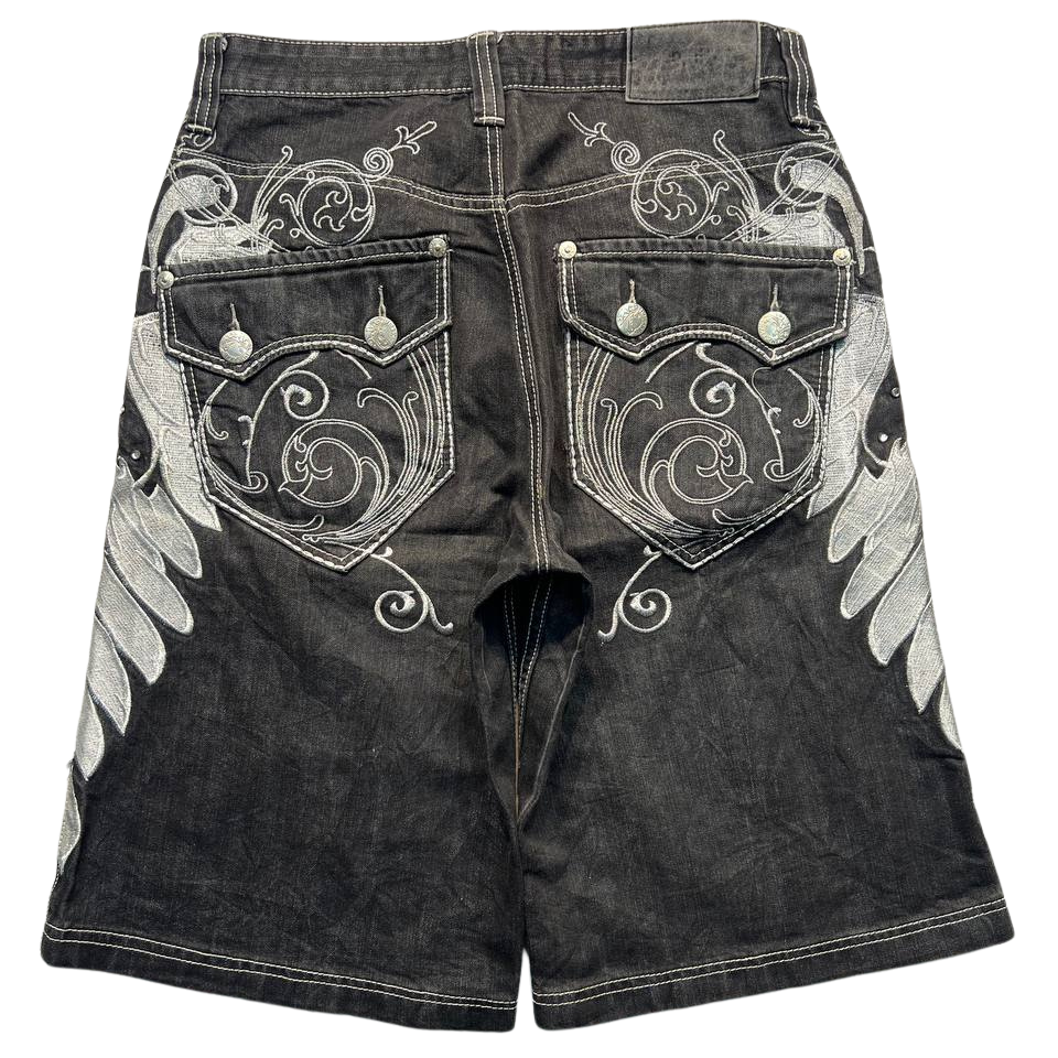 Imperious Black Denim Jorts 46