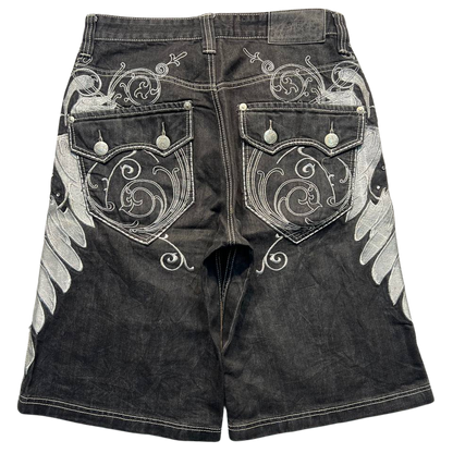 Imperious Black Denim Jorts 46